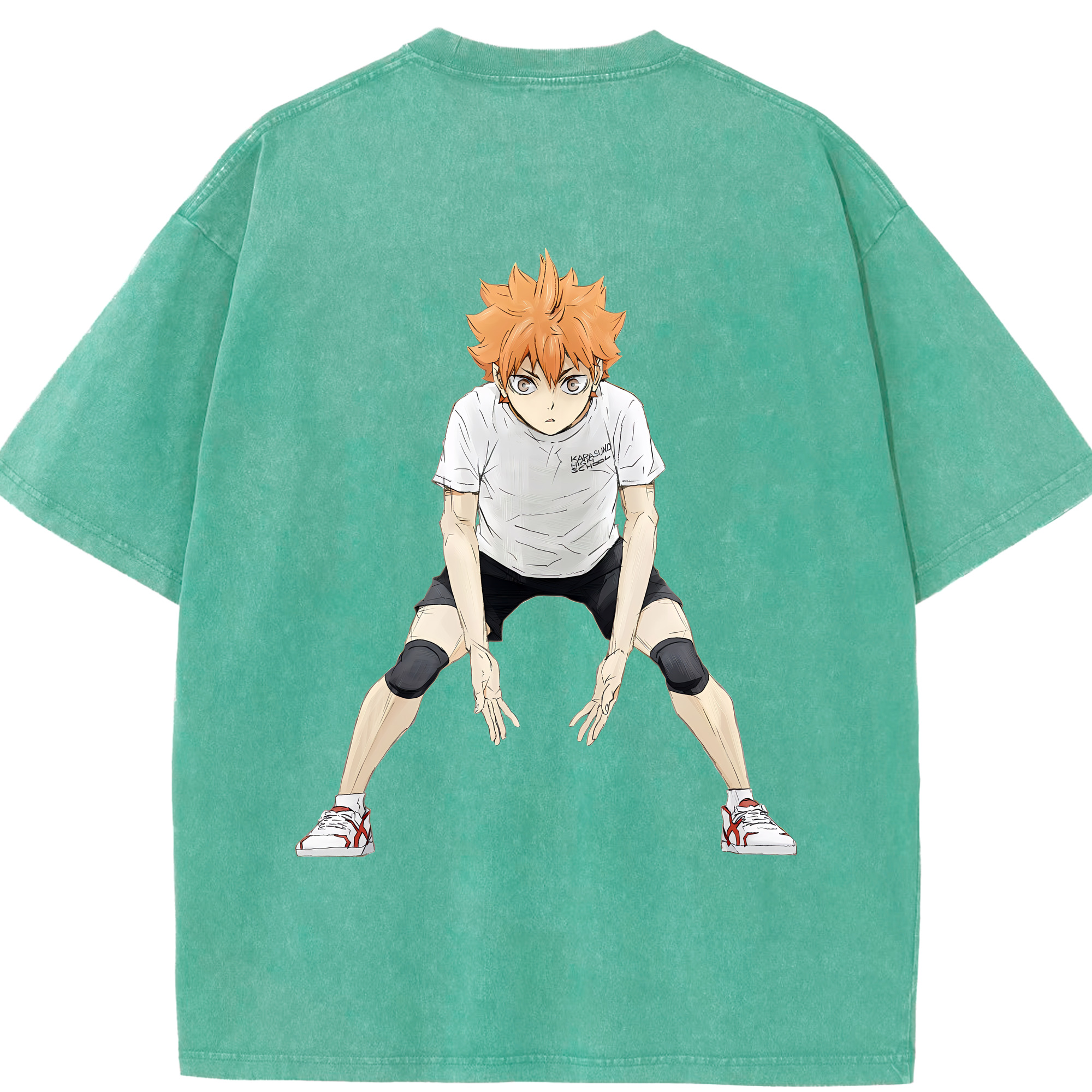 （画像用） ハイキュー!! Haikyu!! 綿100% ヴィンテージ風 半袖Tシャツ（背面プリント）